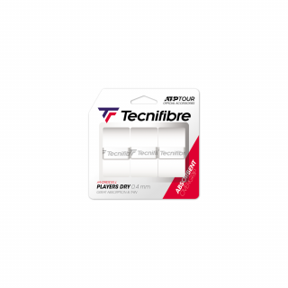 Tecnifibre Players Dry ATP fehér (3 db) fedőgrip