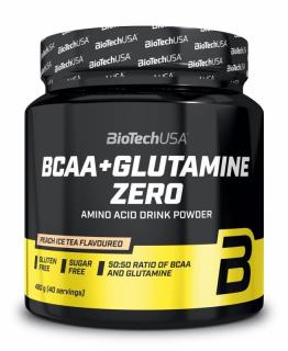 Biotech USA BCAA+Glutamine Zero - 480 g (Barack jeges tea) - Biotech USA