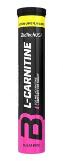 Biotech USA L-Carnitine 500 mg pezsgőtabletta - 20 tbl. (Citrom) - Biotech USA