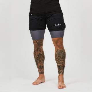 GymBeam 2in1 Black Grey férfi rövidnadrág - fekete - szürke (XL) - GymBeam Clothing