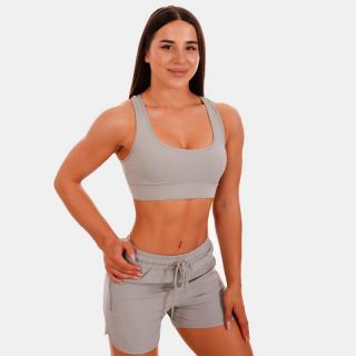 GymBeam Mesh Panel szürke sportmelltartó - szürke (XS) - GymBeam Clothing