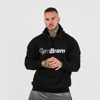 GymBeam PRO Hoodie Black pulóver - fekete (M) - GymBeam Clothing