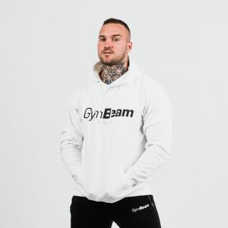 GymBeam PRO Hoodie White pulóver - fehér (XL) - GymBeam Clothing
