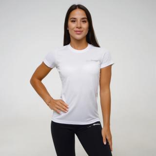 GymBeam TRN fehér női póló - white + silver logo - GymBeam Clothing