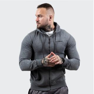 GymBeam Zipper Hoodie Grey Black pulóver - szürke - GymBeam Clothing
