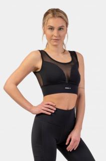 NEBBIA Black Mesh Design sportmelltartó Breathe 412 - Fekete (L) - NEBBIA