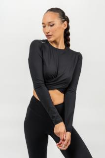 Nebbia Cropped Long Sleeve Top ELEVATED 468 - black (L) - NEBBIA