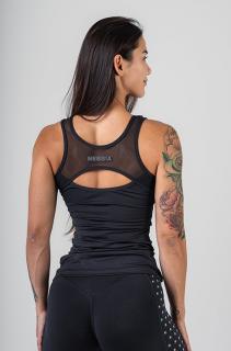 Nebbia Fitness Tank Top MESH 444 - black (S) - NEBBIA