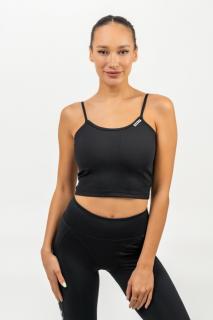 Nebbia High-Support Crop Tank TIMELESS 474 - black (L) - NEBBIA