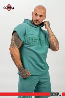 Nebbia Hooded T-shirt Gym Rag top CHAMPION 706 - green (L) - NEBBIA