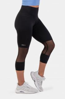 NEBBIA magas derékú ¾ hosszúságú sportos leggings 406 - Fekete (XS) - NEBBIA