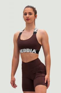 Nebbia Medium-Support Criss Cross Sportmelltartó ICONIC 230 - dark brown (L) - NEBBIA
