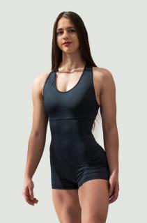 Nebbia One-Piece Workout Bodysuit 5″ GYM RAT 287 - black (M) - NEBBIA