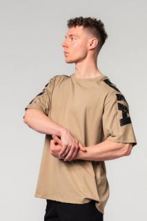 Nebbia Oversized T-shirt LIFTING CLUB 353 - light brown (XL) - NEBBIA