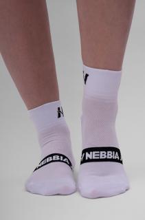 NEBBIA &quot;EXTRA PUSH&quot; Crew Zokni 128 - white (35-38) - NEBBIA