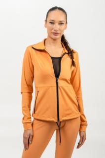 Nebbia Shiny Zip Up Workout Jacket SLEEK 481 - orange (L) - NEBBIA