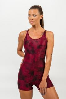 Nebbia Short Workout Jumpsuit TREND-SETTER 484 - red (L) - NEBBIA