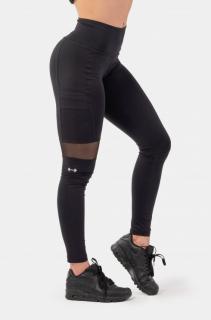 NEBBIA Sport Leggings magas derékkal és oldalzsebbel 404 - Fekete (L) - NEBBIA