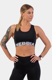 NEBBIA Sportmelltartó Cross Back kivágással 410 - Fekete (XS) - NEBBIA