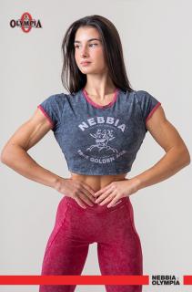 Nebbia Washed Crop Top GOLDEN AGE 782 - black (L) - NEBBIA