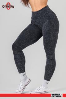 Nebbia Washed High Waisted Leggings GYM WARRIOR 776 - black (L) - NEBBIA
