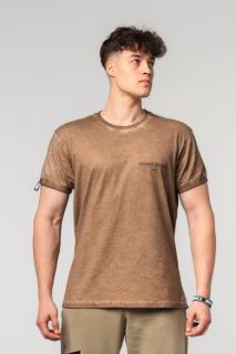 Nebbia Washed-off Cotton T-shirt MAX OUT 357 - light brown (XL) - NEBBIA