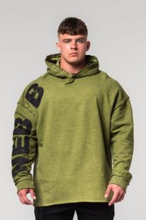 Nebbia Washed-off Oversized Pullover Hoodie NO BS 371 - green (L) - NEBBIA