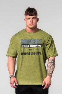 Nebbia Washed-off Oversized T-shirt HERITAGE 355 - green (XL) - NEBBIA