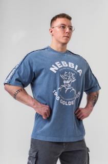 Nebbia Washed Oversized T-Shirt GOLDEN AGE 790 - blue (XL) - NEBBIA
