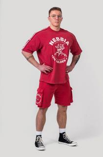 Nebbia Washed Oversized T-Shirt GOLDEN AGE 790 - red (M) - NEBBIA