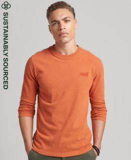 Superdry férfi pulóver Organic Cotton Vintage Logo Embroidered Top - narancssárga (XXL) - Superdry
