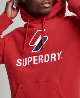 Superdry férfi pulóver Stacked Applique Logo - Piros (M) - Superdry