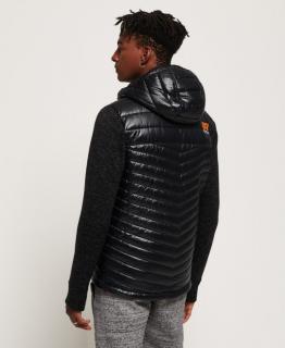 Superdry férfi pulóver Storm Hybrid Zip - SötétSzürke (S) - Superdry