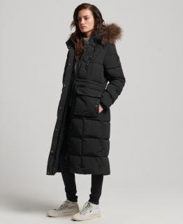 Superdry női téli kabát Longline Everest Coat - fekete (14) - Superdry