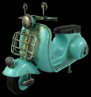 KÜLÖNLEGES VESPA ROBOGÓ FÉM MODELL 28 CM