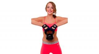 Füles súlyzó, fém - Kettlebell, 28 kg