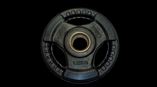 Súlytárcsa, 31 mm, gumírozott, 1,25 kg S-SPORT