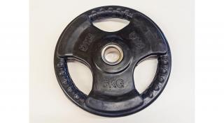 Súlytárcsa, 31 mm, gumírozott, 5 kg S-SPORT