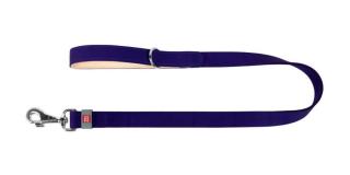 Waudog Classic bőr póráz lila, 14 mm x 122 cm