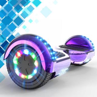 Future Board X6 Hoverboard - Chrome Purple- Világítós kerekek + Bluetooth