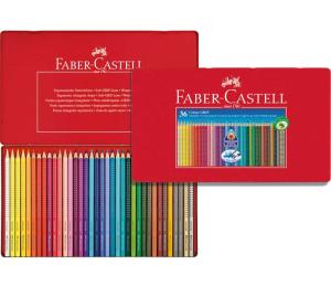 36 darabos GRIP színes ceruza fémdobozban, FSC
