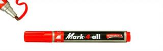 Alkoholos marker, 1-4 mm, vágott, "Mark-4-all", piros