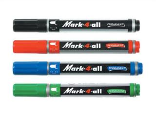 Alkoholos marker, 1,5-2,5 mm, kúpos, "Mark-4-all", fekete