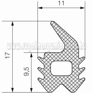 9001 PVC tömítő profil