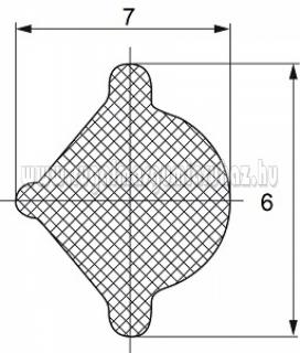 Feszítő-behúzó profil kicsi 7x6 mm 5004-es profilhoz