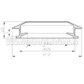 Kábelátvezető gumigyűrű 15. 62/55/45 x 6 mm