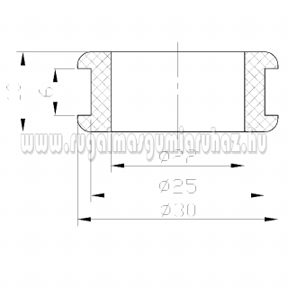 Kábelátvezető gumigyűrű 7. 30/25/22 x 10/6 mm