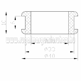 Kábelátvezető gumigyűrű 8. 40/33/30 x 10/6 mm