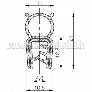 Kombinált profil 5734  1-3 mm