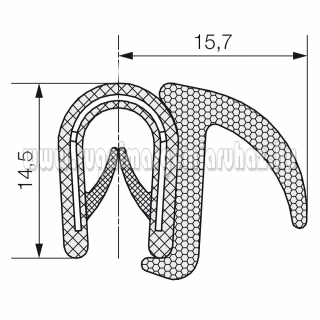 Kombinált profil 6001 PVC  1-4 mm